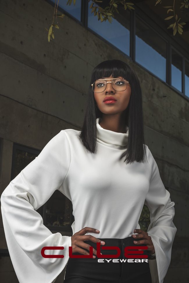Eyewear glasses advertising campaign for Cube sophisticated brand shot as lifestyle by Johannesburg fashion photographer Natalie Field