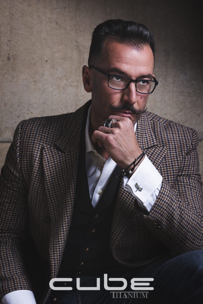 Eyewear advertising campaign for Cube Titanium brand shot on industrial location by Johannesburg fashion photographer Natalie Field